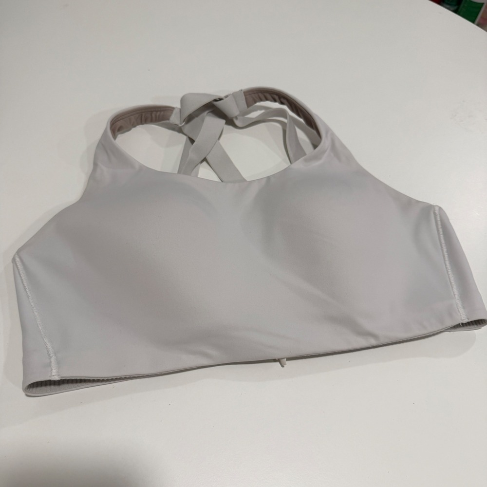 Lululemon AirSupport Bra High Support 36D Light Grey LW2CVES Running Sports Bra
